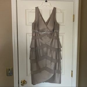 Women’s Taupe Cocktail Dress with Rhinestones